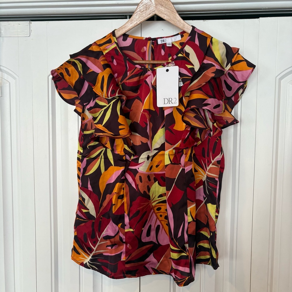 DR2‎ Multi Color Blouse Size Small